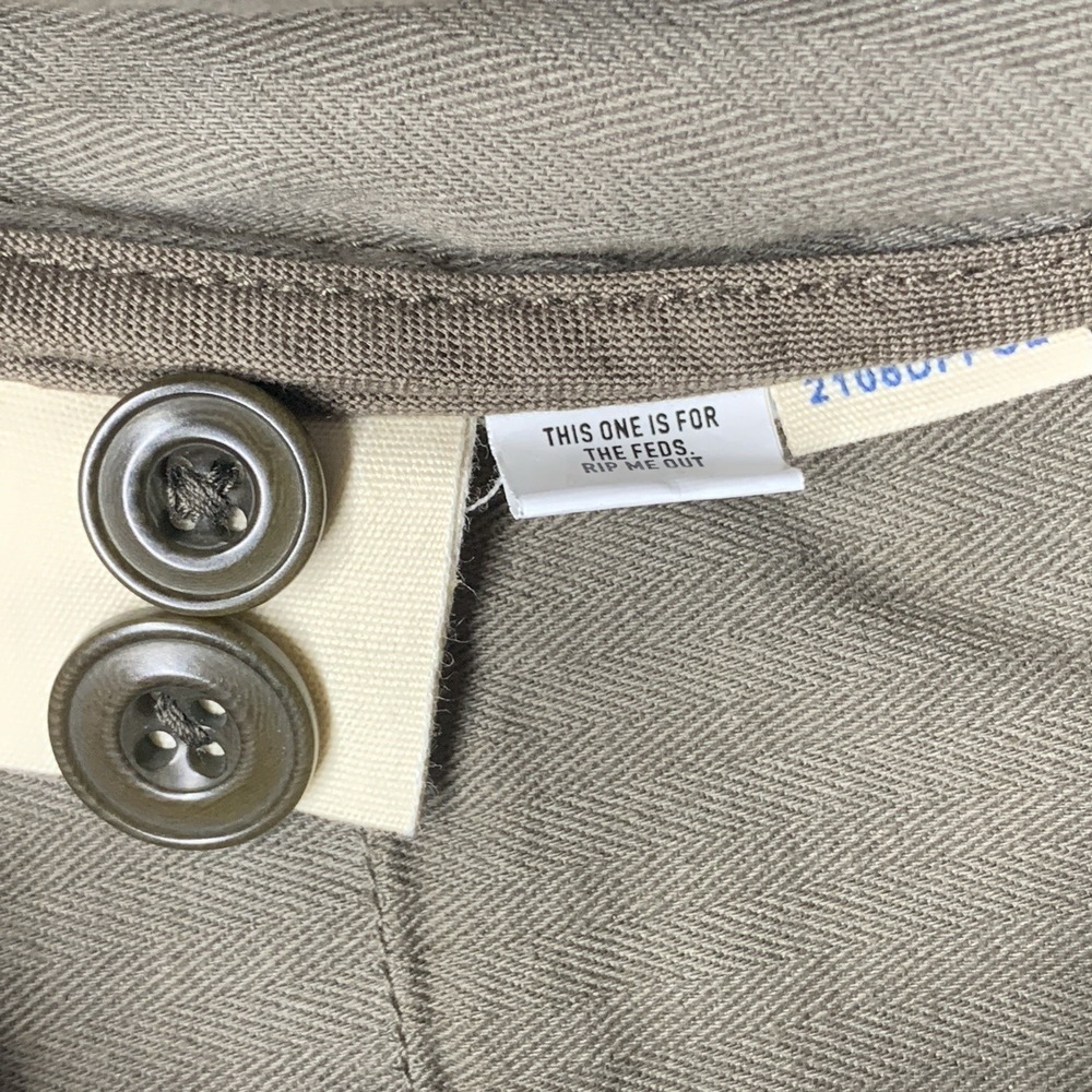 Taylor Stitch Democratic 100% ORGANIC COTTON Mercerized Pants Men's Size 31 - Picture 12 of 16